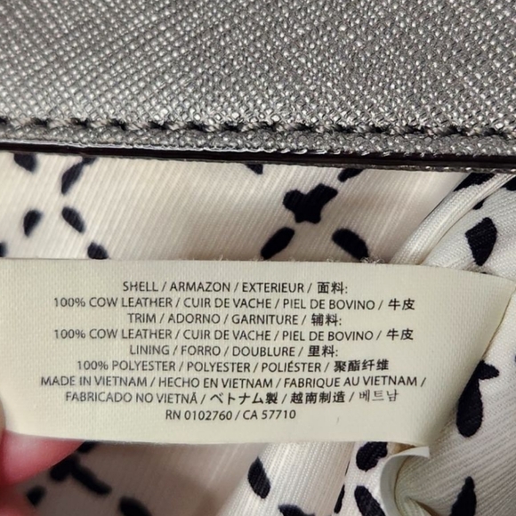 kate spade New York | Newberry Lane Sally Leather Crossbody | Metallic Silver - Picture 16 of 16